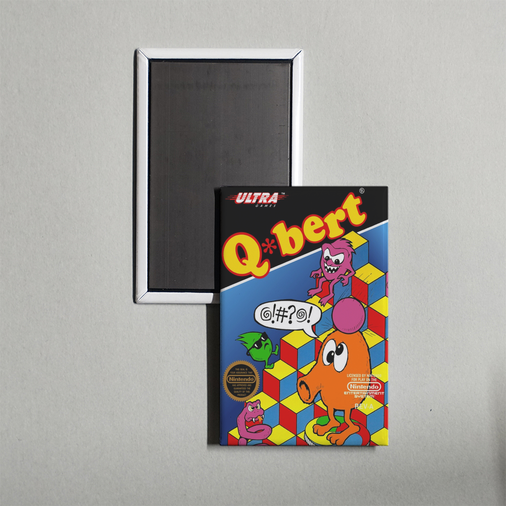 Nintendo NES Q-bert Mini Video Game Fridge Magnet