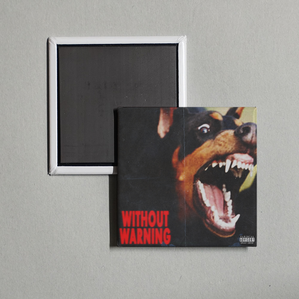 21 Savage - Without Warning Album Cover Fridge Magnet