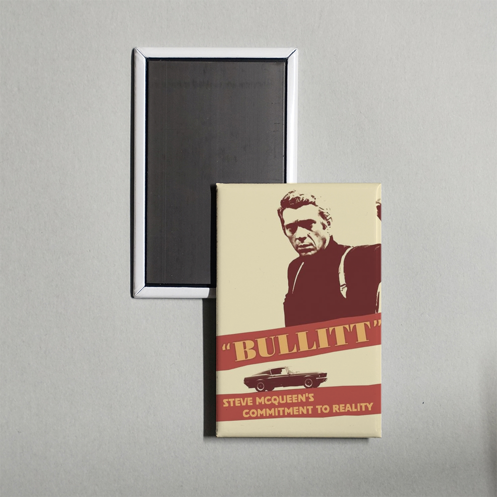 'Bullitt' Steve McQueen's Commitment to Reality Mini Movie Fridge Magnet