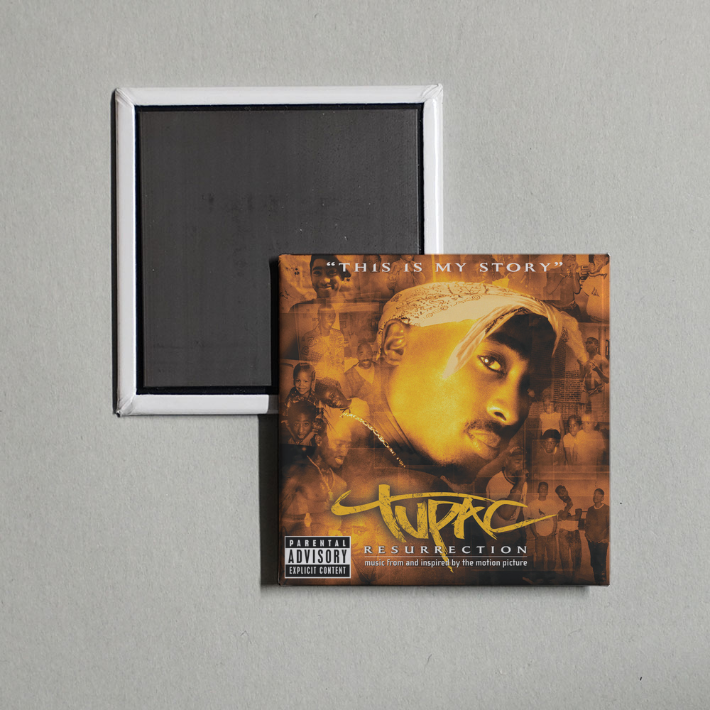 2Pac - Resurrection (Music From And Inspired By The Motion Picture) Album Cover Fridge Magnet
