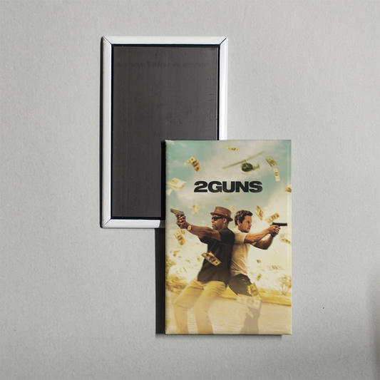 2 Guns Mini Movie Fridge Magnet