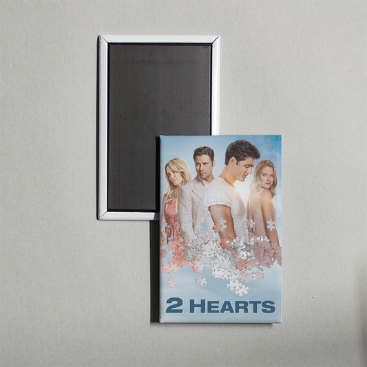 2 Hearts Mini Movie Fridge Magnet
