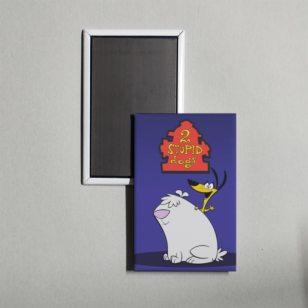 2 Stupid Dogs TV Show Fridge Magnet