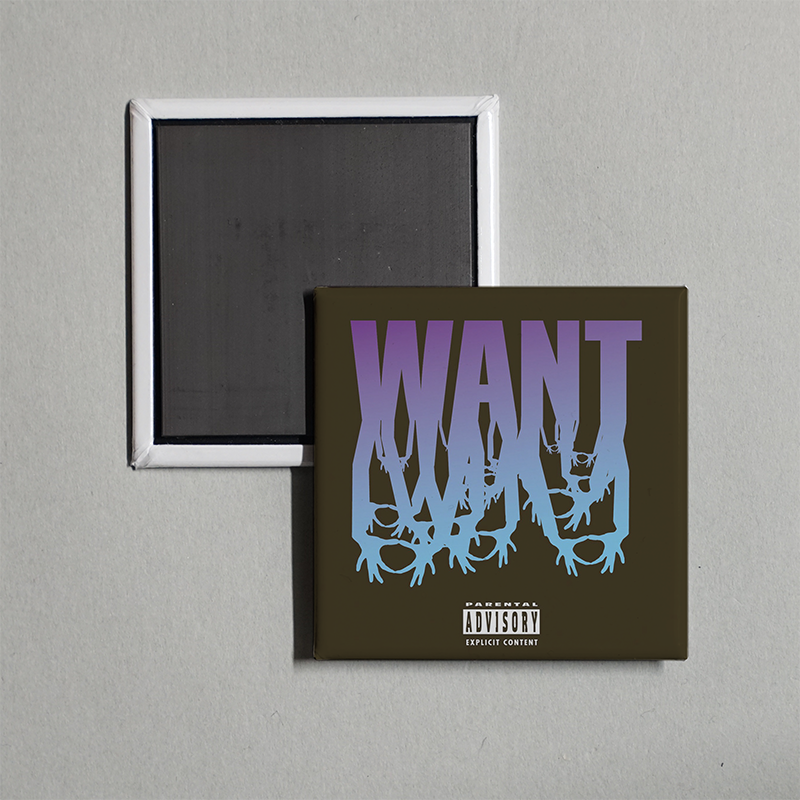 3OH!3 - WANT Album Cover Fridge Magnet