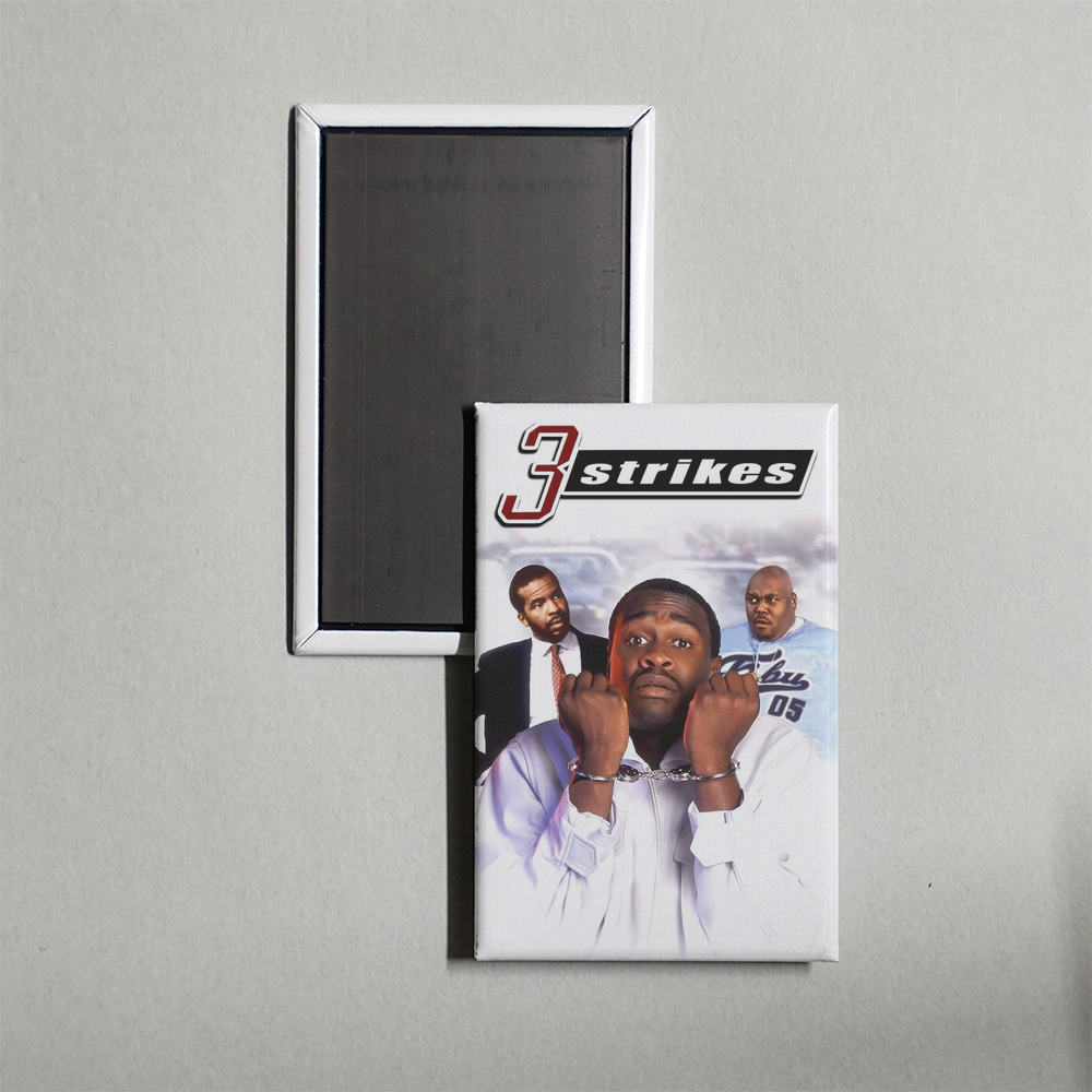3 Strikes Mini Movie Fridge Magnet