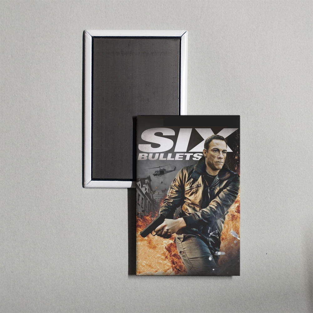 6 Bullets Mini Movie Fridge Magnet