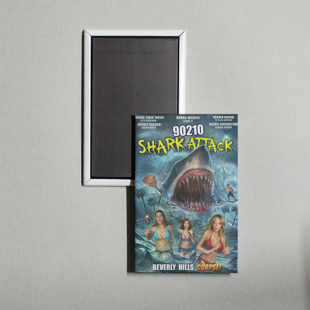 90210 Shark Attack Mini Movie Fridge Magnet