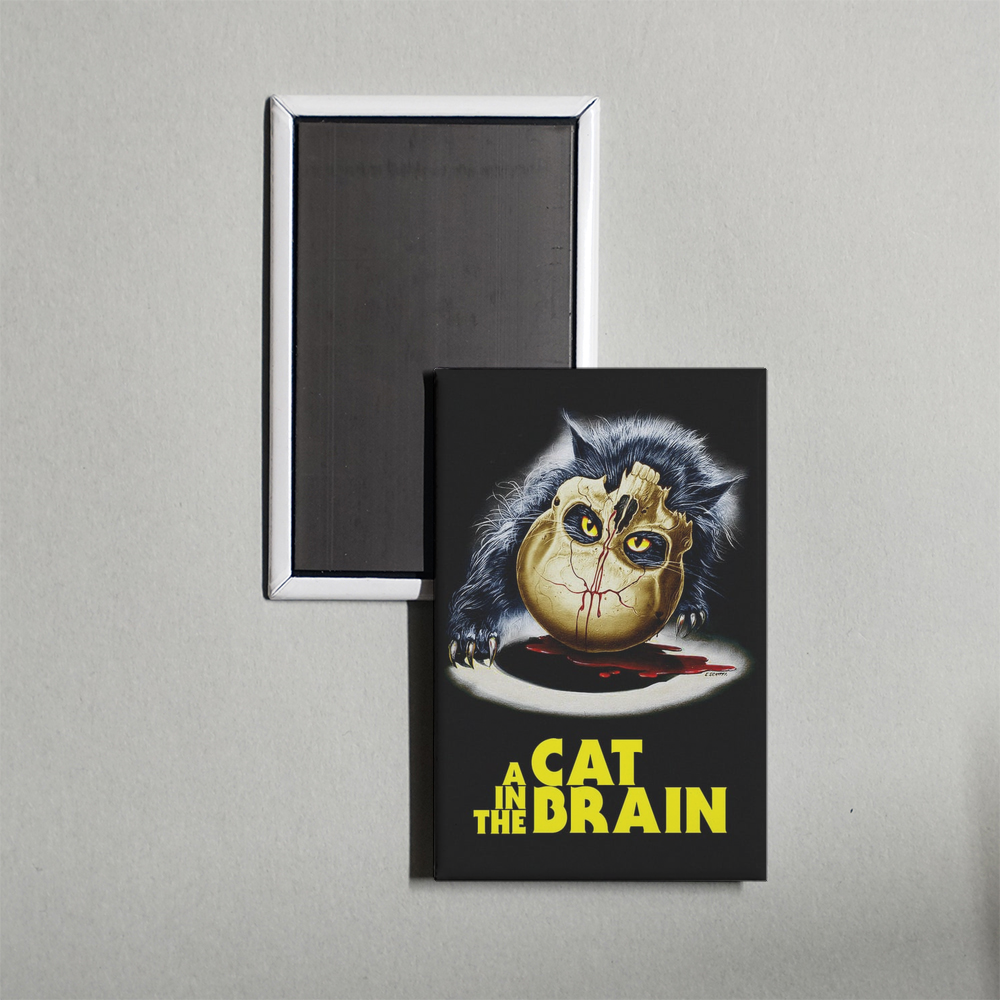 A Cat in the Brain Mini Movie Fridge Magnet