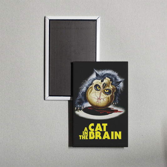 A Cat in the Brain Mini Movie Fridge Magnet