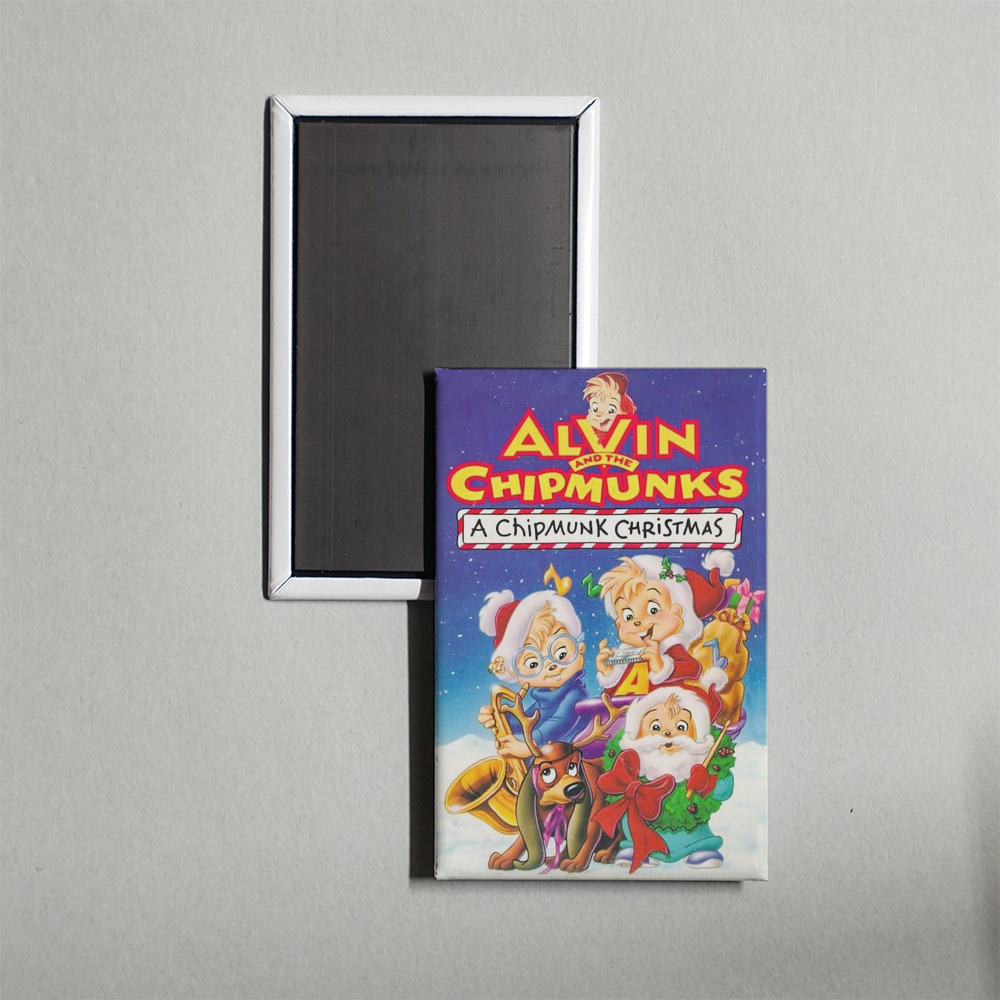 A Chipmunk Christmas Mini Movie Fridge Magnet