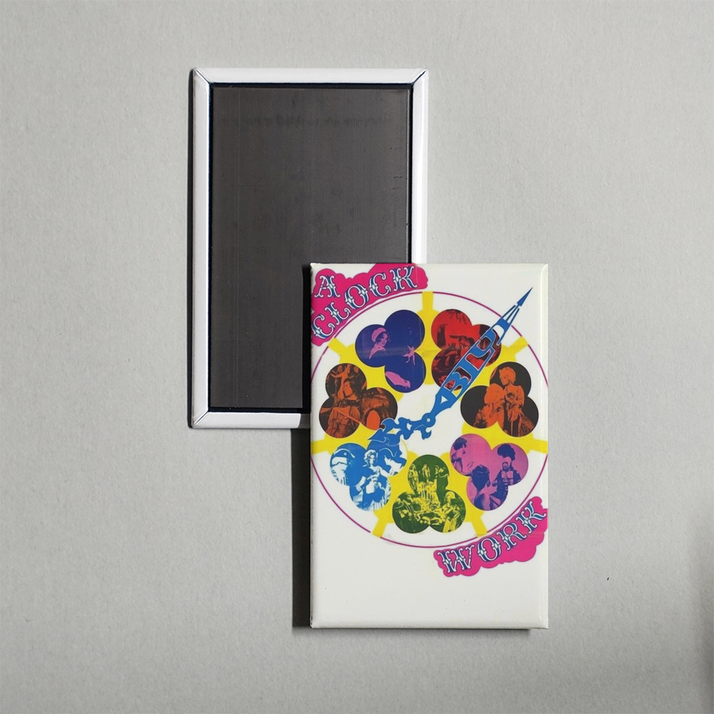 A Clockwork Blue Mini Movie Fridge Magnet