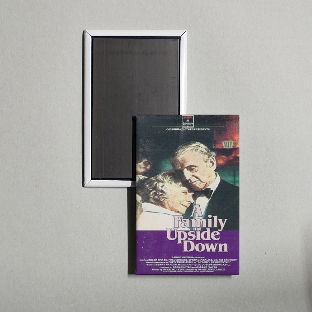 A Family Upside Down Mini Movie Fridge Magnet
