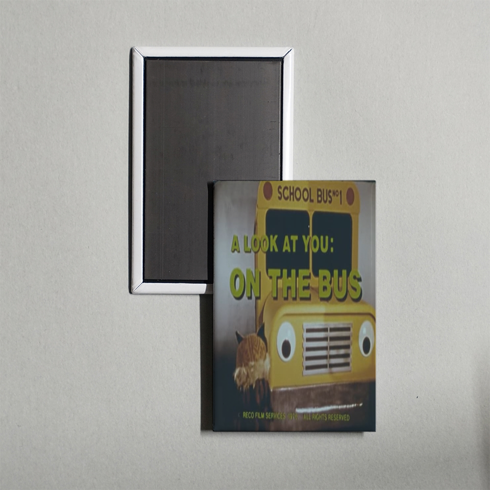 A Look at You On the Bus Mini Movie Fridge Magnet
