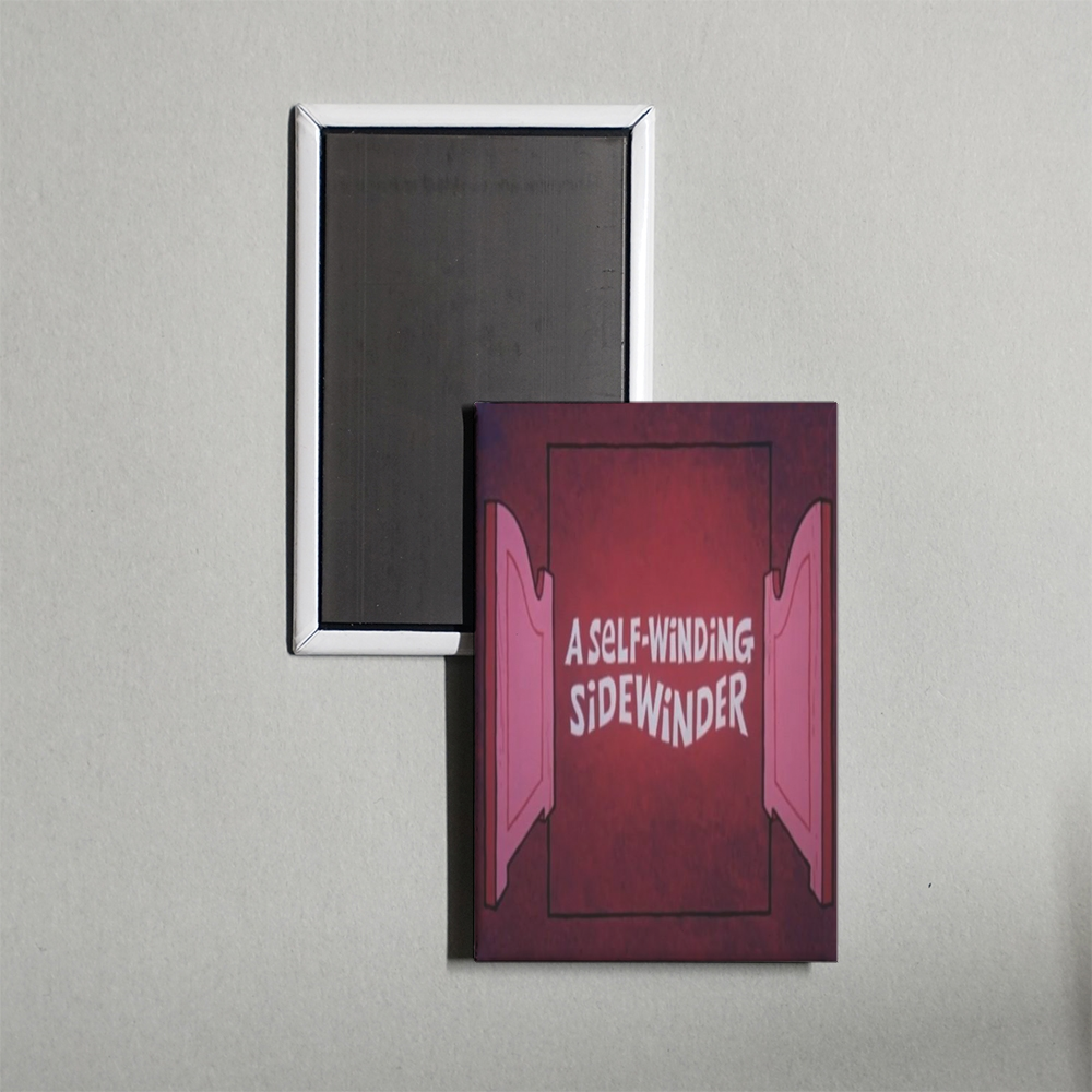 A Self-Winding Sidewinder Mini Movie Fridge Magnet
