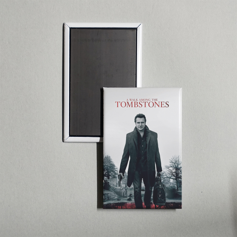 A Walk Among the Tombstones Mini Movie Fridge Magnet
