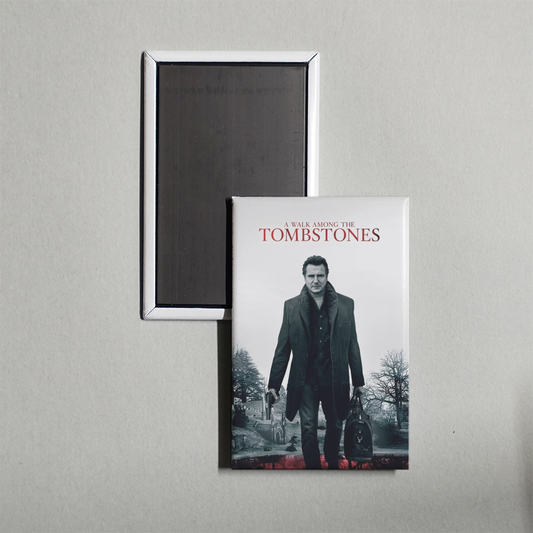 A Walk Among the Tombstones Mini Movie Fridge Magnet
