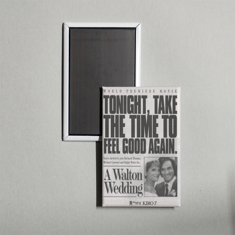 A Walton Wedding Mini Movie Fridge Magnet