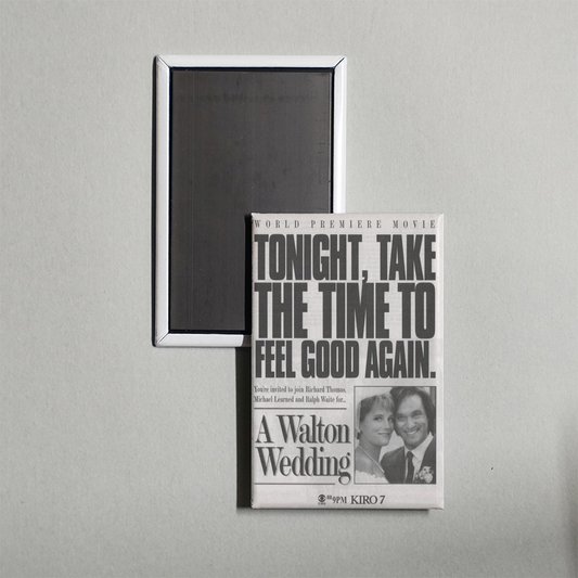 A Walton Wedding Mini Movie Fridge Magnet