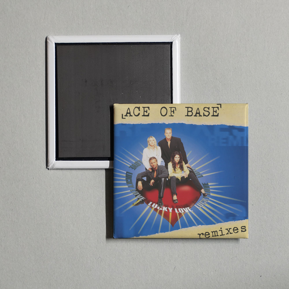 Ace of Base - Lucky Love (The Remixes) Album Cover Fridge Magnet