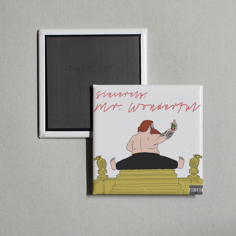 Action Bronson - Mr. Wonderful Album Cover Fridge Magnet