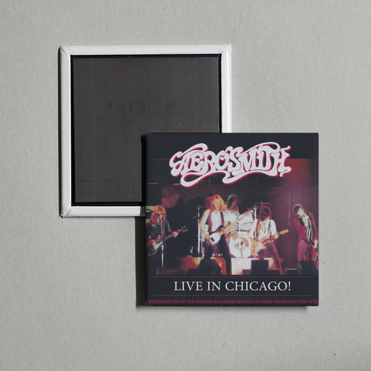 Aerosmith - Live in Chicago! 1978! (HQ Remastered) Album Cover Fridge Magnet