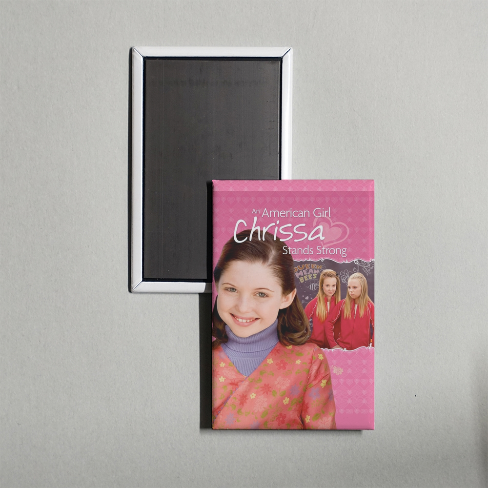 An American Girl Chrissa Stands Strong Mini Movie Fridge Magnet