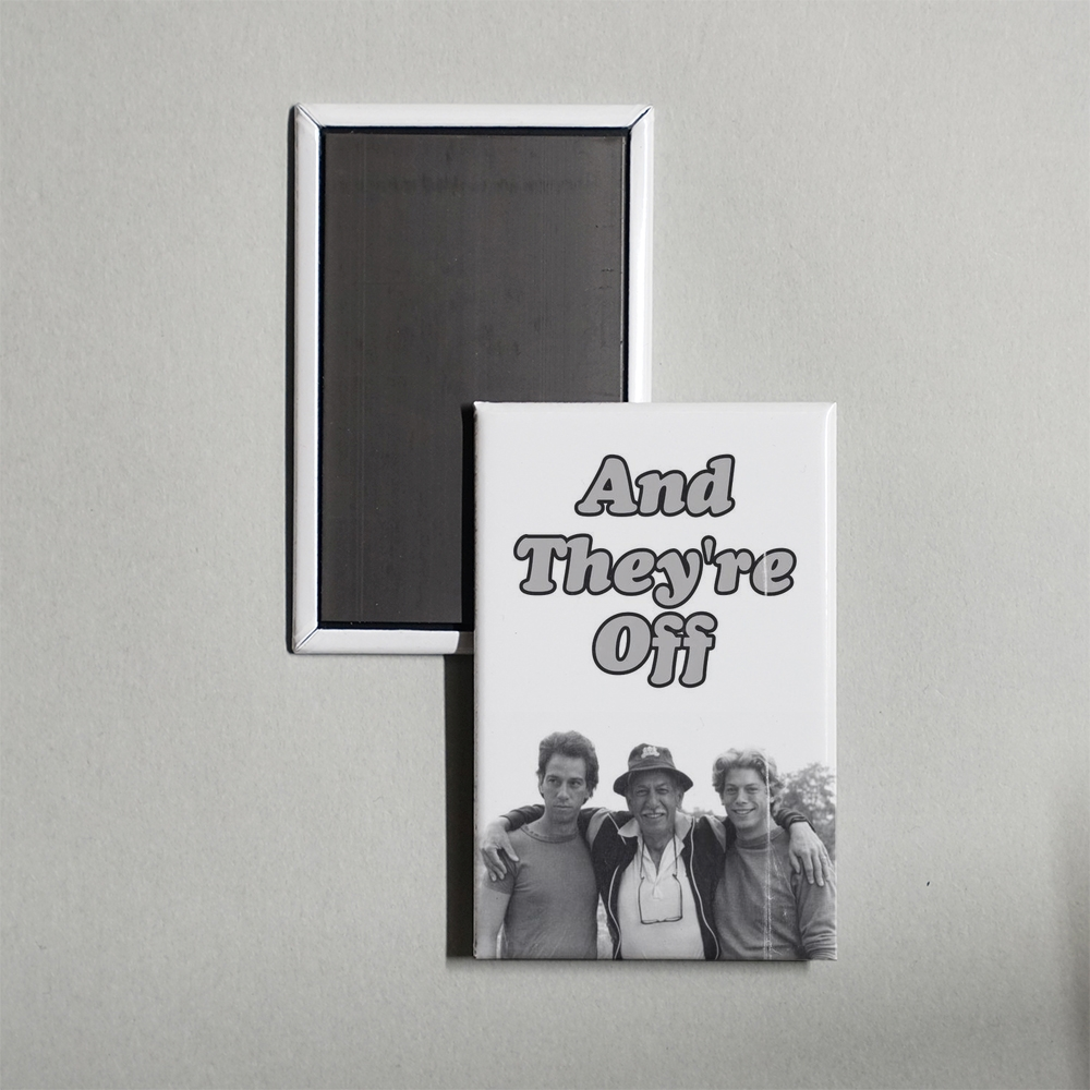 And They're Off Mini Movie Fridge Magnet