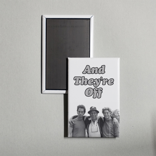 And They're Off Mini Movie Fridge Magnet