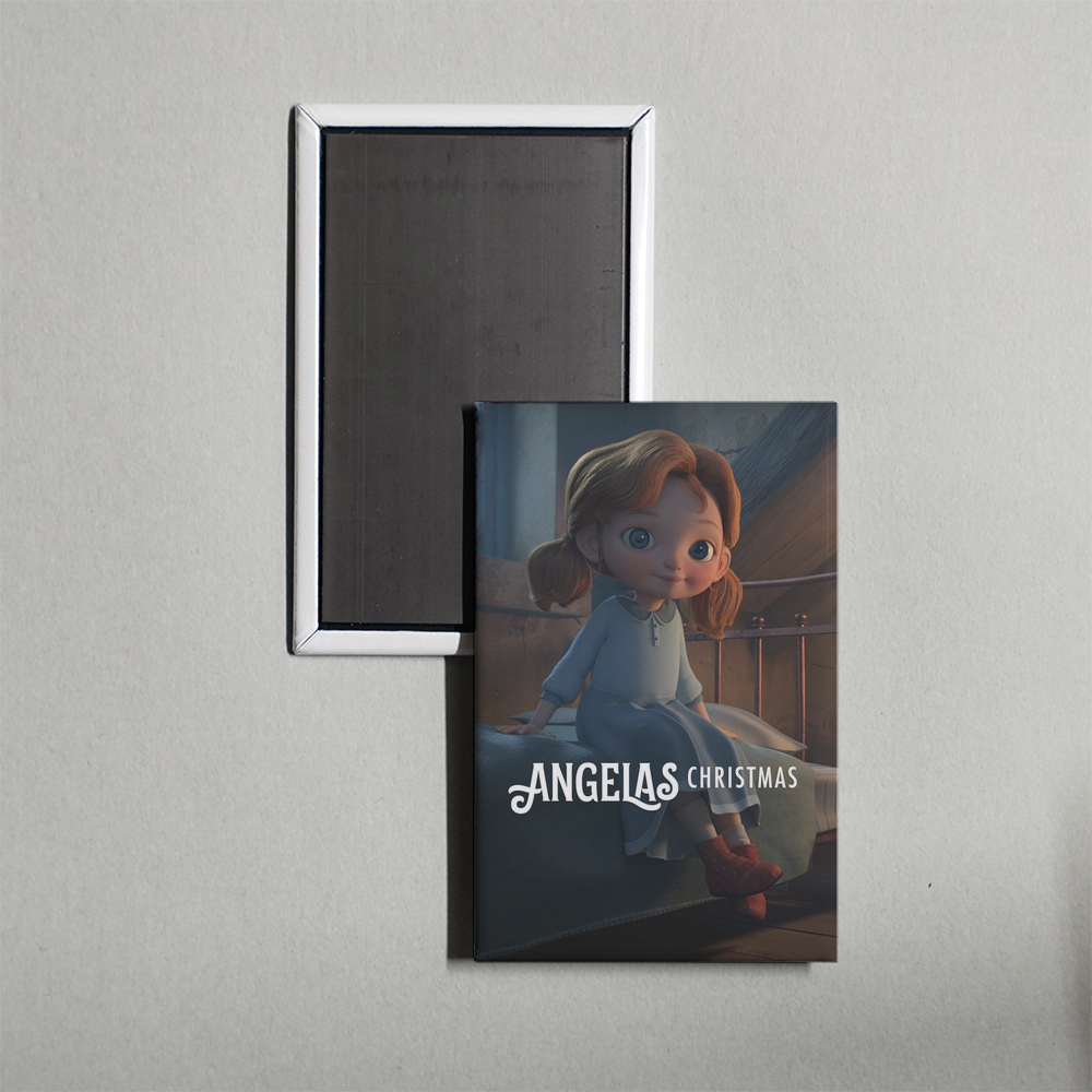 Angela's Christmas Mini Movie Fridge Magnet
