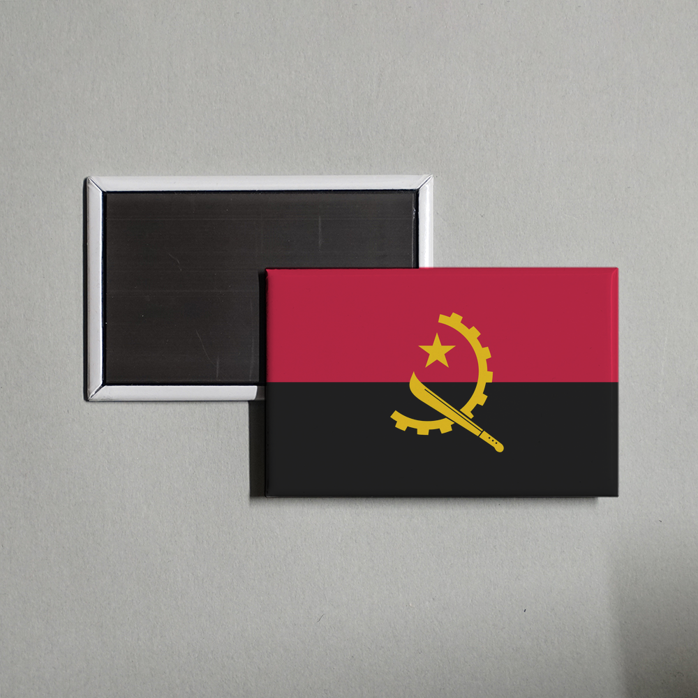 Angola Flag Fridge Magnet