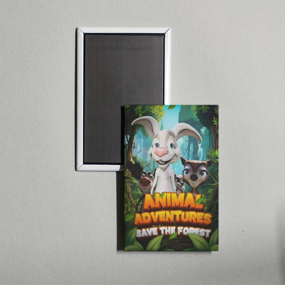 Animal Adventures Save The Forest Mini Movie Fridge Magnet