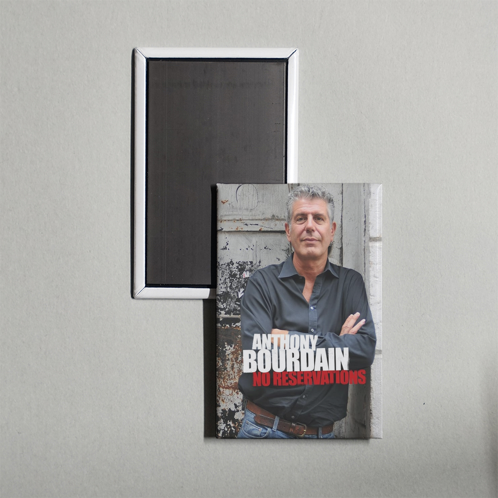 Anthony Bourdain No Reservations TV Show Fridge Magnet
