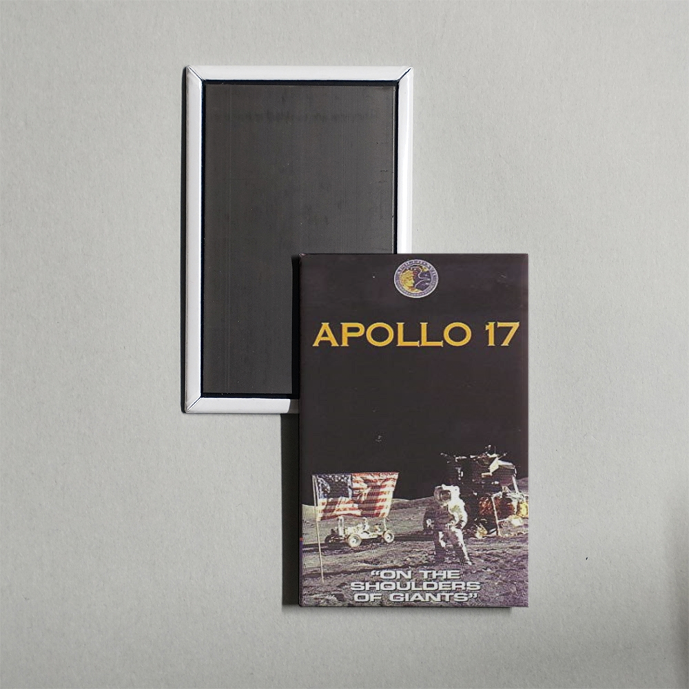 Apollo 17, on the Shoulders of Giants Mini Movie Fridge Magnet
