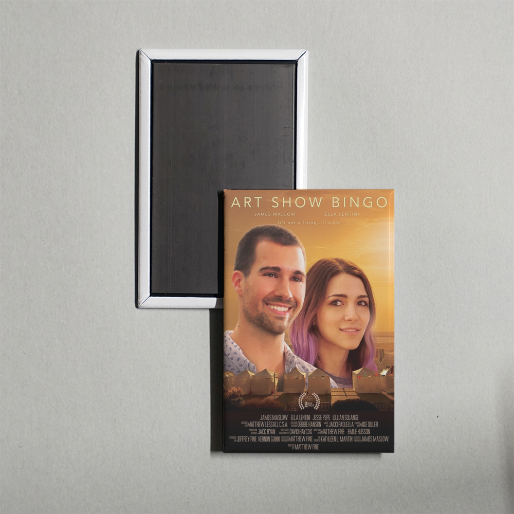 Art Show Bingo Mini Movie Fridge Magnet