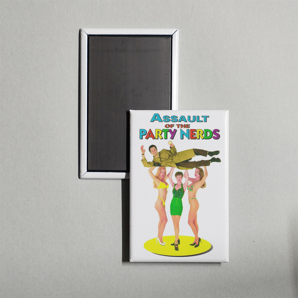 Assault of the Party Nerds Mini Movie Fridge Magnet