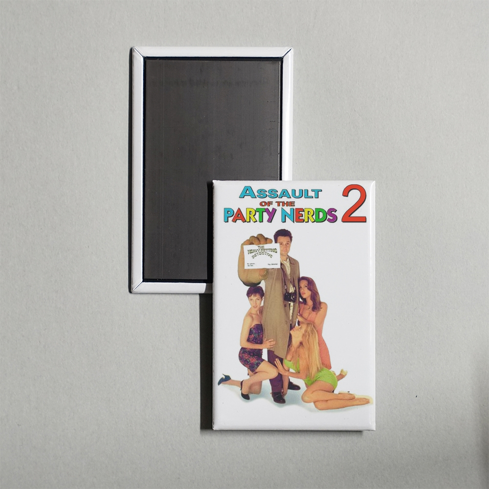 Assault of the Party Nerds 2 The Heavy Petting Detective Mini Movie Fridge Magnet
