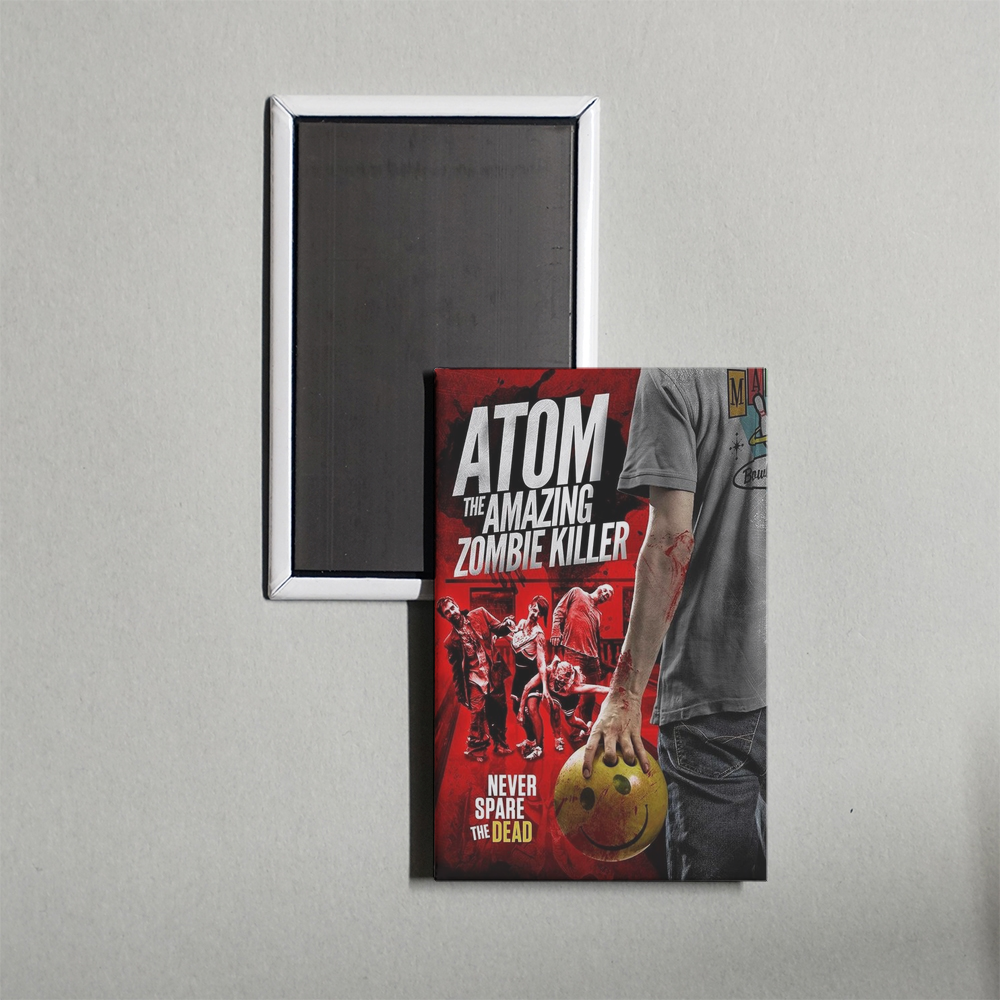 Atom the Amazing Zombie Killer Mini Movie Fridge Magnet