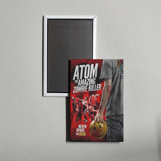 Atom the Amazing Zombie Killer Mini Movie Fridge Magnet