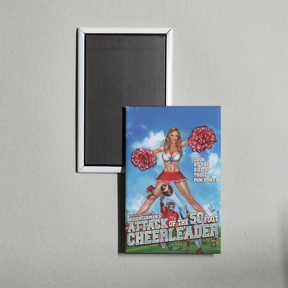 Attack of the 50 Foot Cheerleader Mini Movie Fridge Magnet