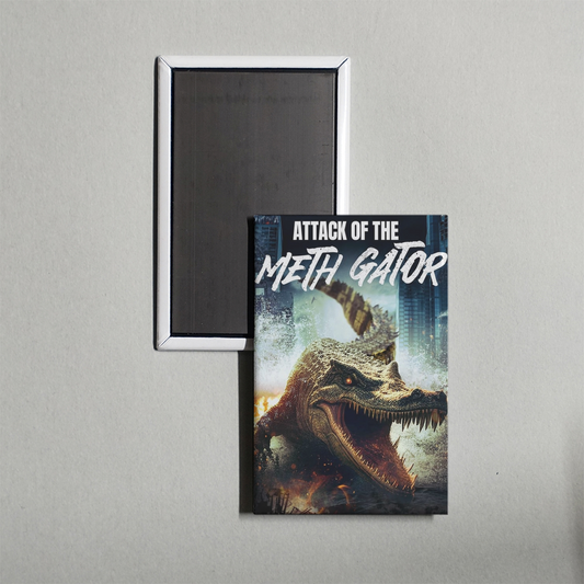 Attack of the Meth Gator Mini Movie Fridge Magnet