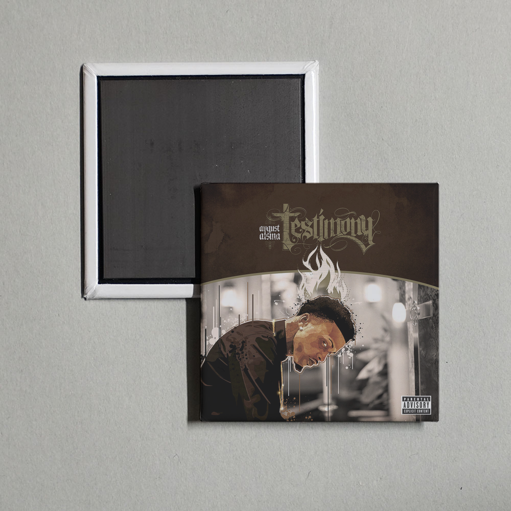August Alsina - Testimony (Deluxe) Album Cover Fridge Magnet