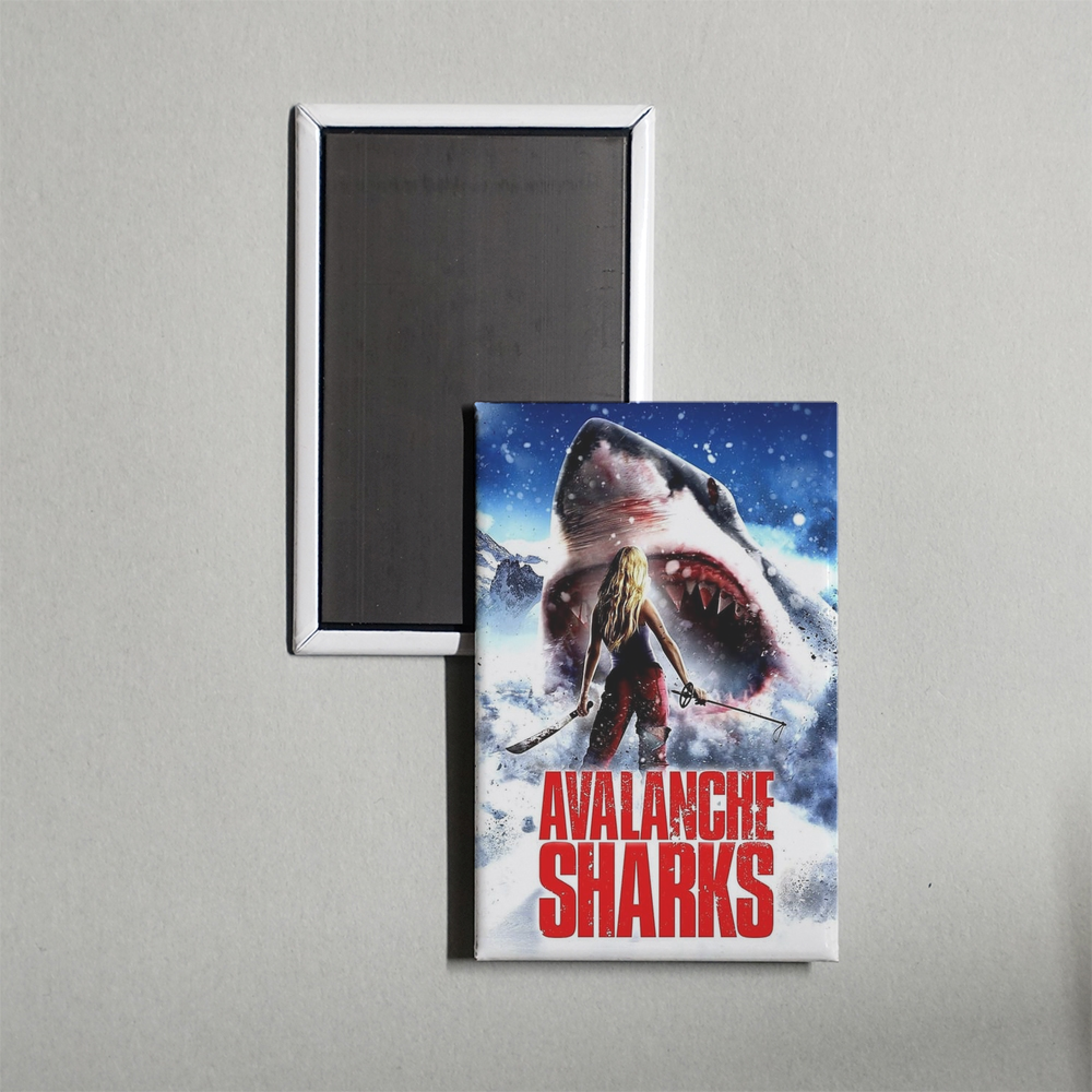 Avalanche Sharks Mini Movie Fridge Magnet