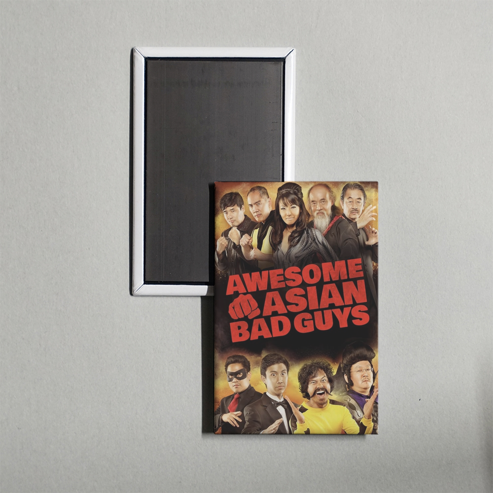 Awesome Asian Bad Guys Mini Movie Fridge Magnet