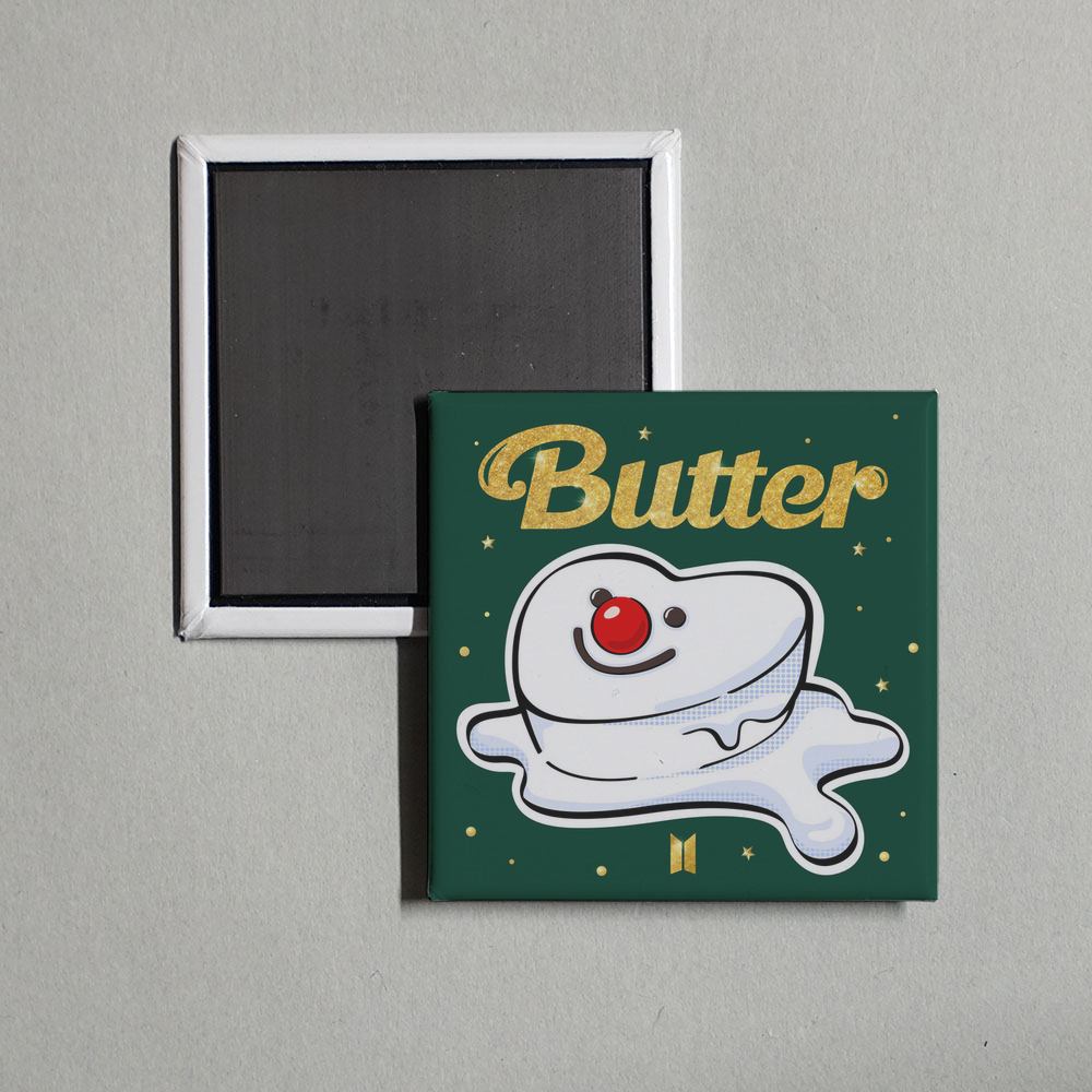 BTS - Butter (Holiday Remix) Album Cover Fridge Magnet