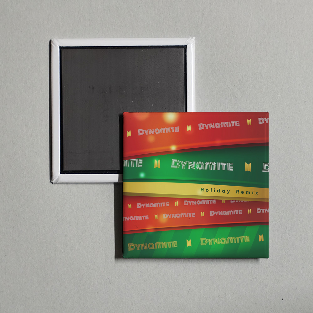 BTS - Dynamite (Holiday Remix) Album Cover Fridge Magnet