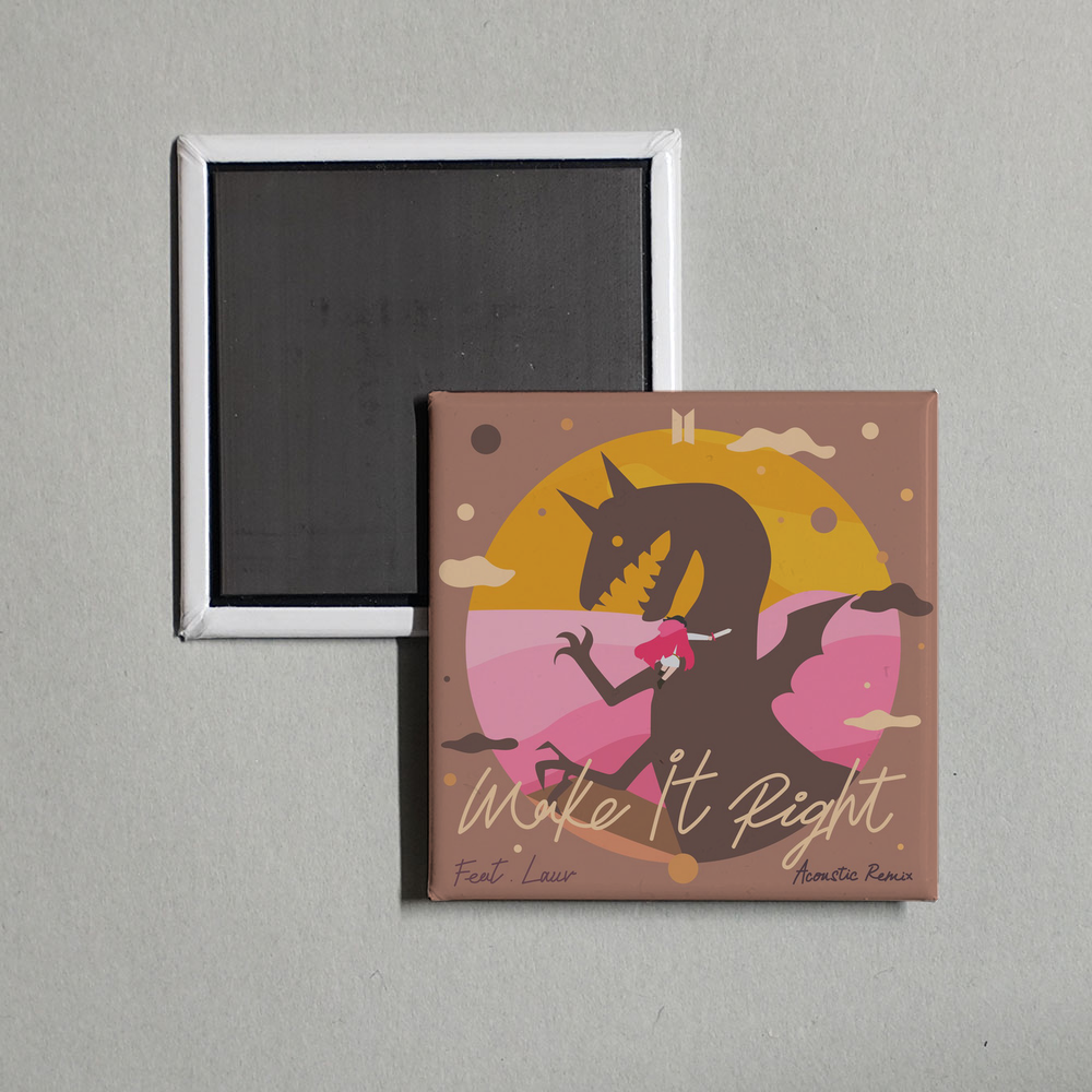 BTS - Make It Right (feat. Lauv) (Acoustic Remix) Album Cover Fridge Magnet