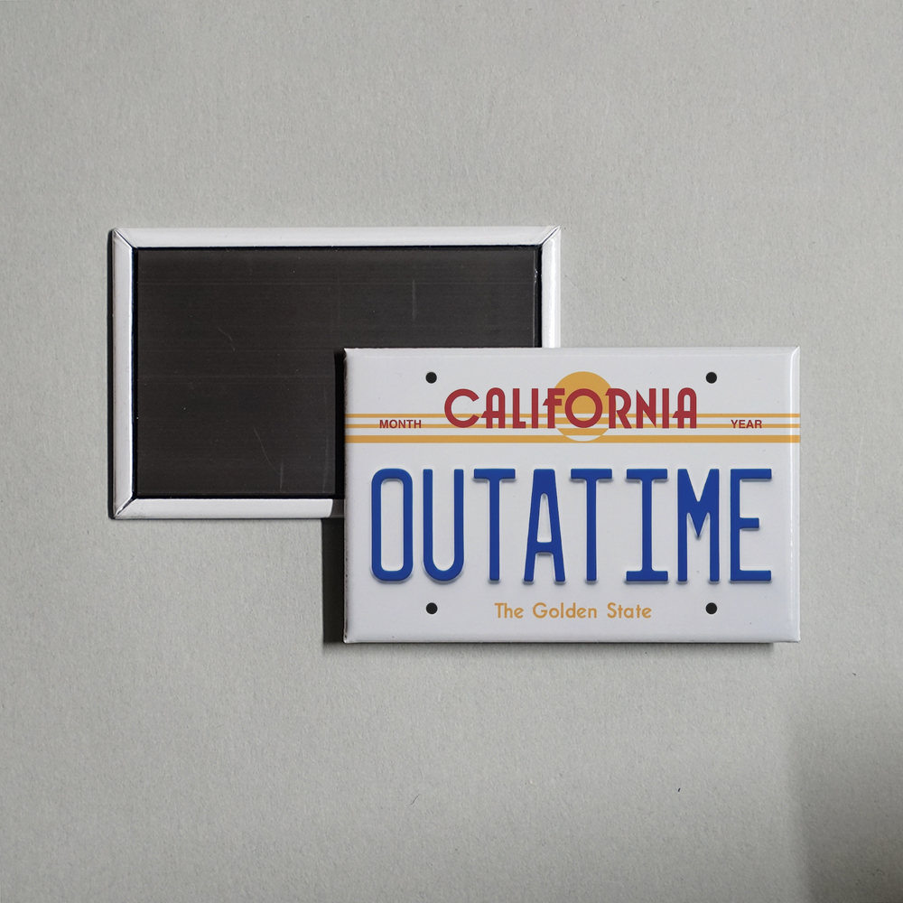 Back to the Future Outatime License Plate Fridge Magnet