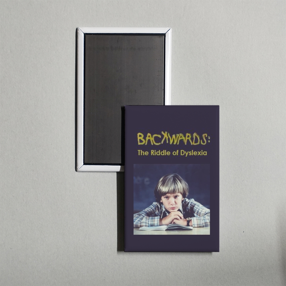 Backwards The Riddle of Dyslexia Mini Movie Fridge Magnet