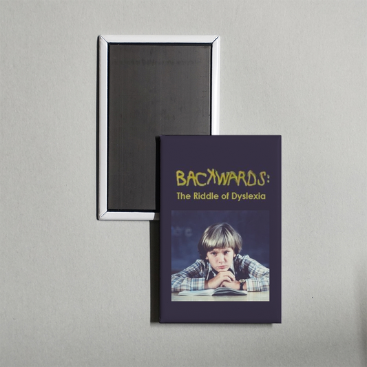 Backwards The Riddle of Dyslexia Mini Movie Fridge Magnet