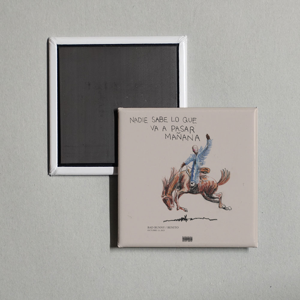 Bad Bunny - nadie sabe lo que va a pasar mañana Album Cover Fridge Magnet